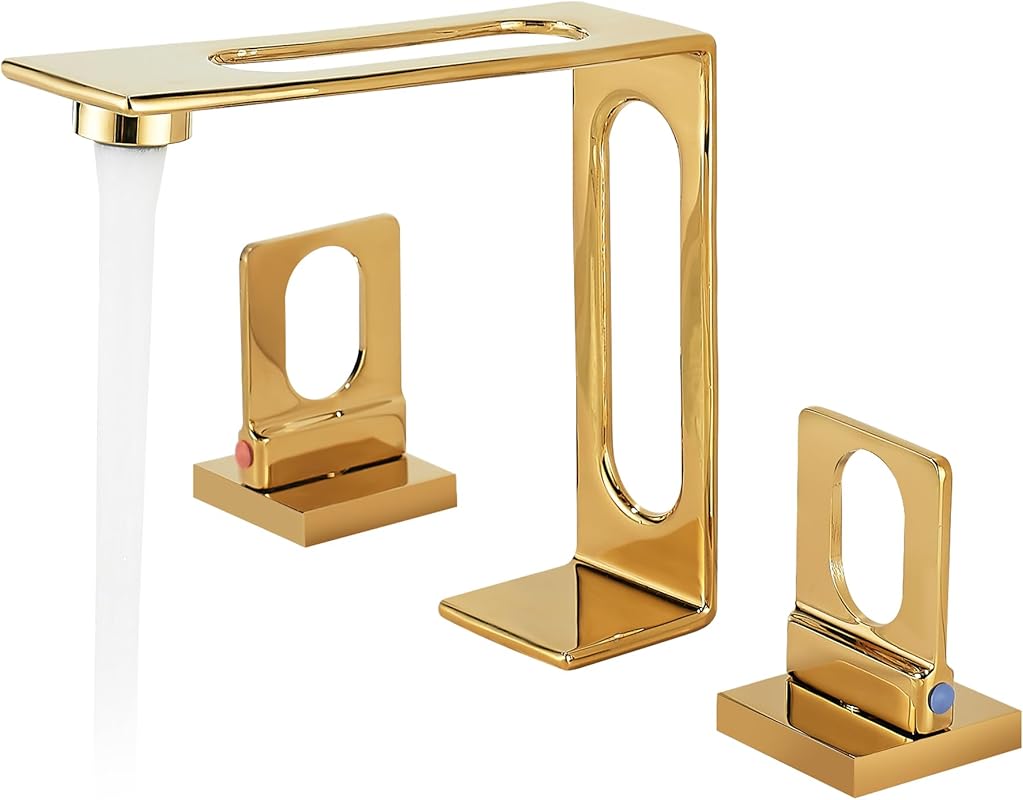 BAKALA Bathroom Widespread 2 Handle Hollowed